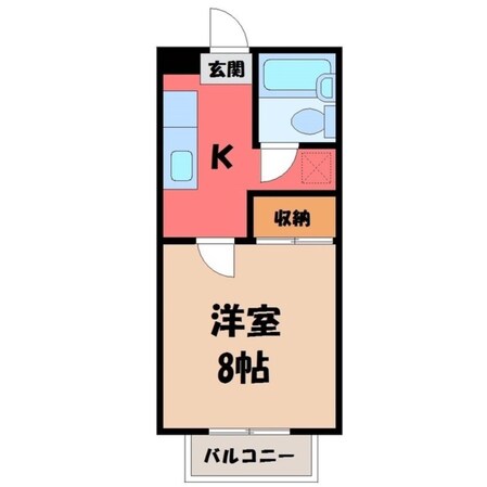 宇都宮駅 バス10分  豊郷南小学校前下車：停歩5分 2階の物件間取画像